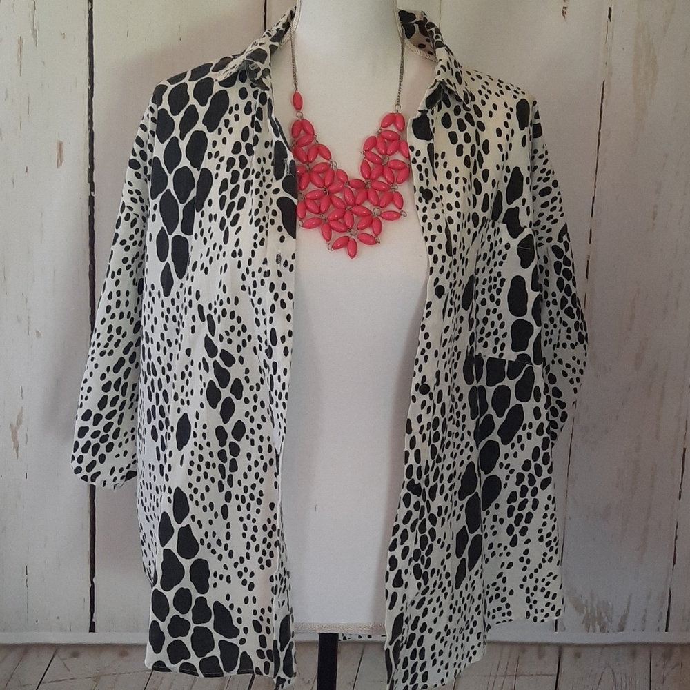 Randi of California Animal Print Plus Size Blouse